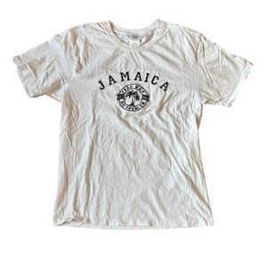 White Graphic Jamaica  T- Shirt